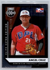 2021 panini elite extra edition baseball angel cruz rc 877/999 #194