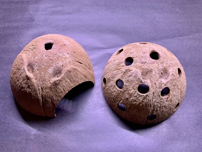 2 Pcs Coconut shell aquarium For Cichlid & Shrimp Fish Cave Aquarium Decoration