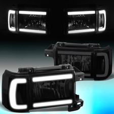 For 1987-1991 Ford Bronco F150 F250 Led Drl Headlight Corner Lamps Smoked Clear