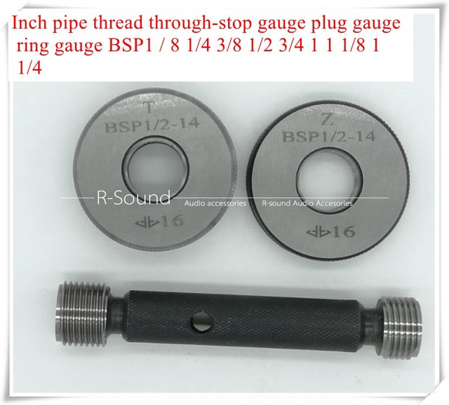 Inch pipe thread throughstop gauge plug gauge ring gauge BSP1 / 8 1/4