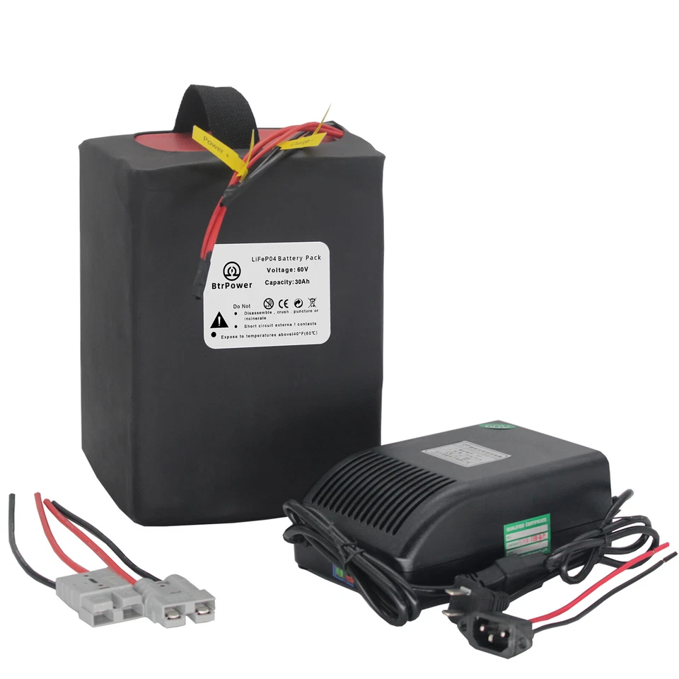 48V 60V 72V 18Ah-60Ah 锂 Lifepo4 电池 500W-3500W 电动自行车 — 第 3/4 张图片