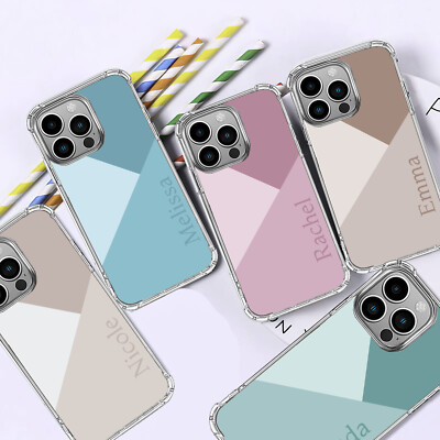 Personalisierte Handyhülle mit Namen Silikon Cover Stoßfest für iPhone 16 14 12 15 97