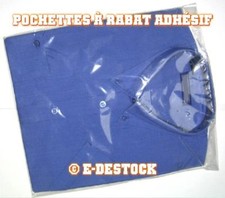 100 Pochettes Sachets plastique rabat adhesif 200 x 200 mm - polypropylène 40mic