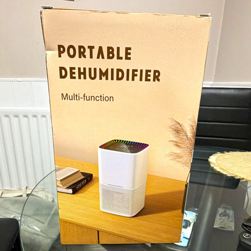 Portable Dehumidifier D3 White 1600mL Tank Timer Night Light DC 9V 22.5W