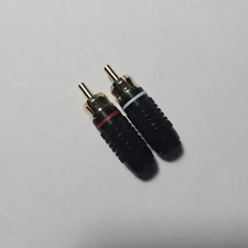 Stops Hum! Replacement RCA Plugs Rare 3mm Size for Thorens Turntable Cable