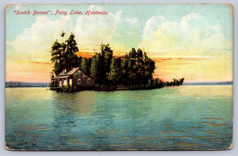 K64/ Huntsville Ontario Canada Postcard c1910 Scotch Bonnet Fairy Lake 128
