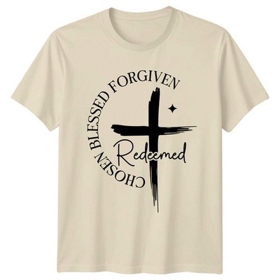 Christian Blessed Forgiven Redeemed Cross Grafik T-Shirt
