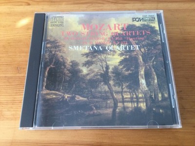 ''MOZART, Two String Quartets'' SMETANA QUARTET - 1982 Denon Japan-Import CD - TOP