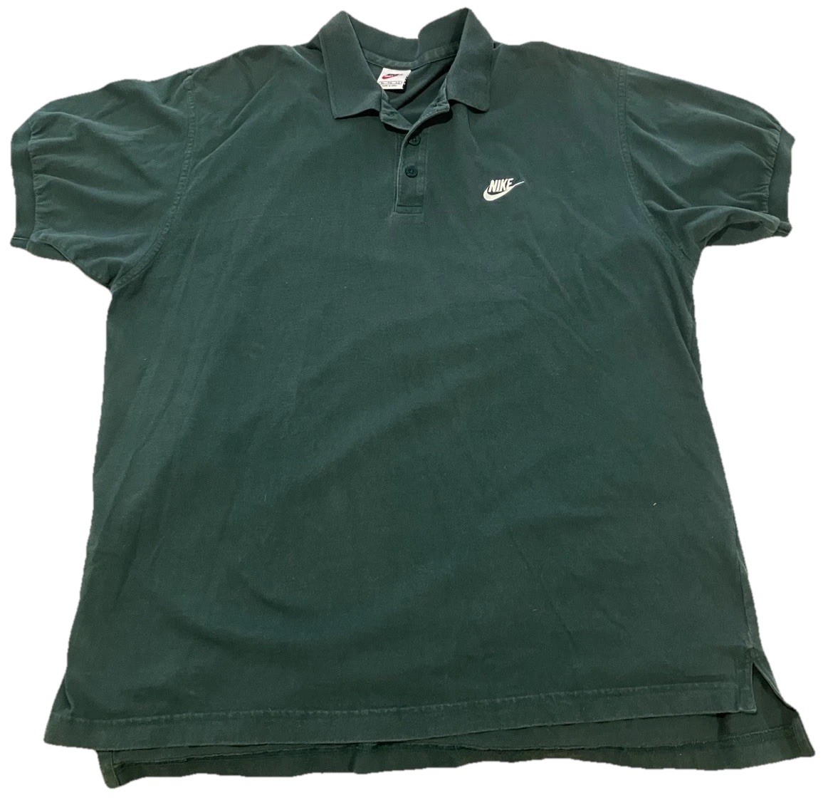 Nike Shirt Polo 90s Green Vintage XL