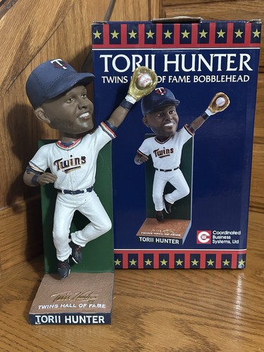 Torii Hunter Bobblehead Minnesota Twins Baseball Hall Of Fame with Box