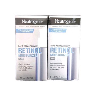 Neutrogena Rapid Wrinkle Repair Retinol Moisturizer Night - 1 FL OZ- 2 Pack