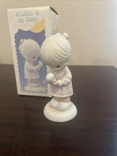 Precious Moments 'Always in His Care' Figurine ORIGINAL BOX Religious Vtg 1990