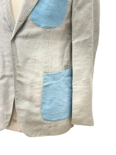 G. Inglese Jacket For Man light grey Single Breasted With 3 Pockets in contrast image 5