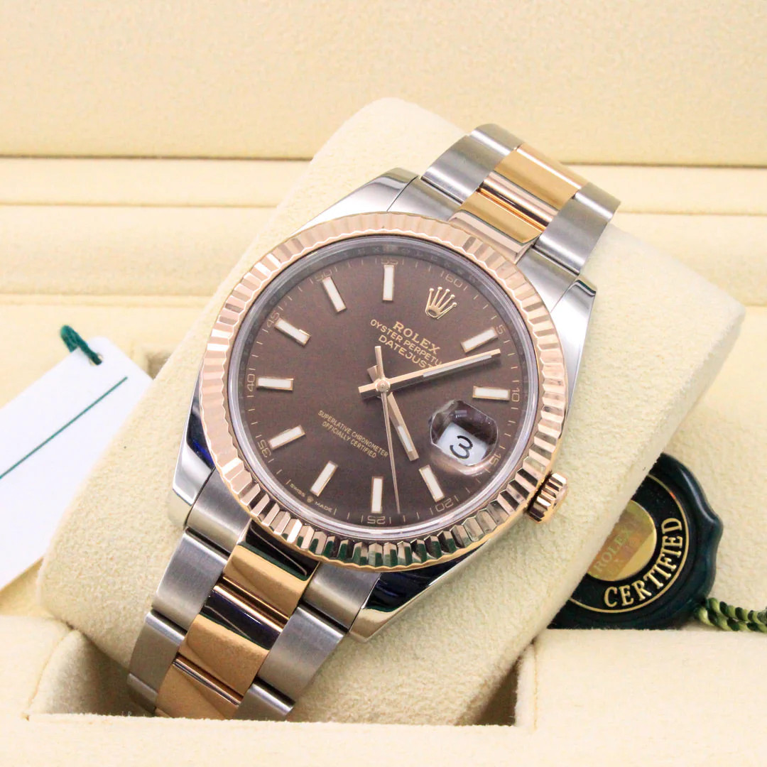 Rolex Datejust 41 126331 Chocolate Dial Oyster Bracelet Two-Tone Unworn image 4