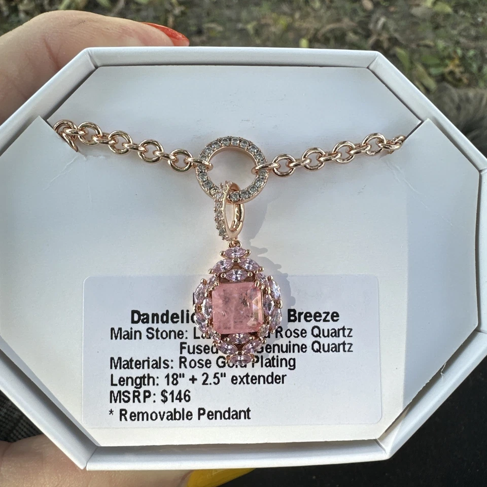 Bomb Party NK51651 Collar Dientes de León On The Breeze LC Cuarzo Rosa Oro Rosa Foto 2 de 2