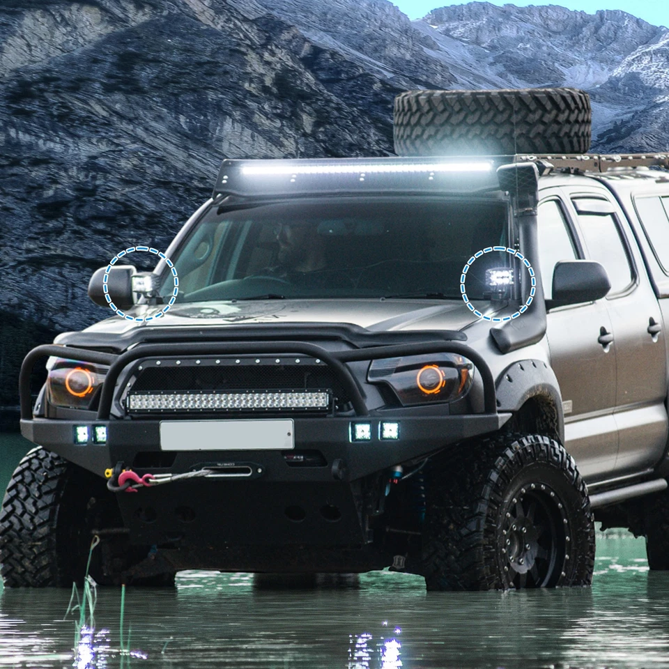 1 Set Cappuccio LED Luce Supporto Staffa Kit per Toyota 4Runner 2010-2022 Foto 4 de 4