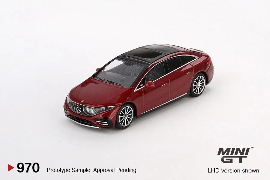 Mercedes Benz EQS 580 4Matic Red LHD 1:64 Blister Mini GT 00970BL