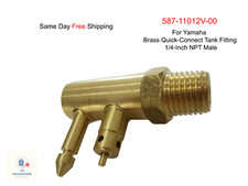 587-11012V-00 For Yamaha Brass Quick-Connect Tank Fitting 1/4-Inch NPT Male