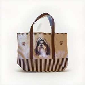 SHIH-TZU Dog Heavy Duty Canvas Shopping Tote Bag