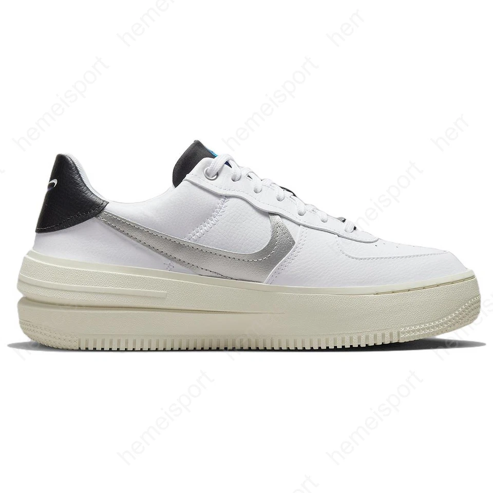 Nike Mujer Air Force 1 Plt Af Orm Lv8 Blanco Metálico Plateado DX3199-100 Foto 2 de 4
