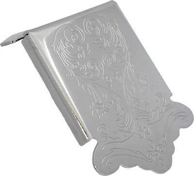 Mandolin Tailpiece, Coverplate, Chrome, Viking VS-3110S at Hobgoblin Music - Image 1 of 3