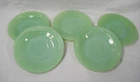Anchor Hocking - Fire King - Jadeite - Jane Ray - Saucers - Set of 5
