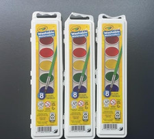 Crayola Washable Watercolor, 8 Colors Paint Set - Pack of 3 - Crafts, Gifts