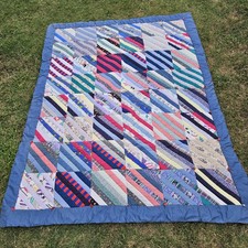 String Quilt 60x70 Hand Tied Vintage