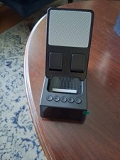 Cell Phone Stand Bluetooth Speaker with Anti-Slip With Clock, Black