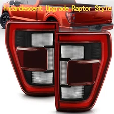 Pair Tail Light For 2021-2023 Ford F-150 XLT Incandescent Upgrade Raptor Style