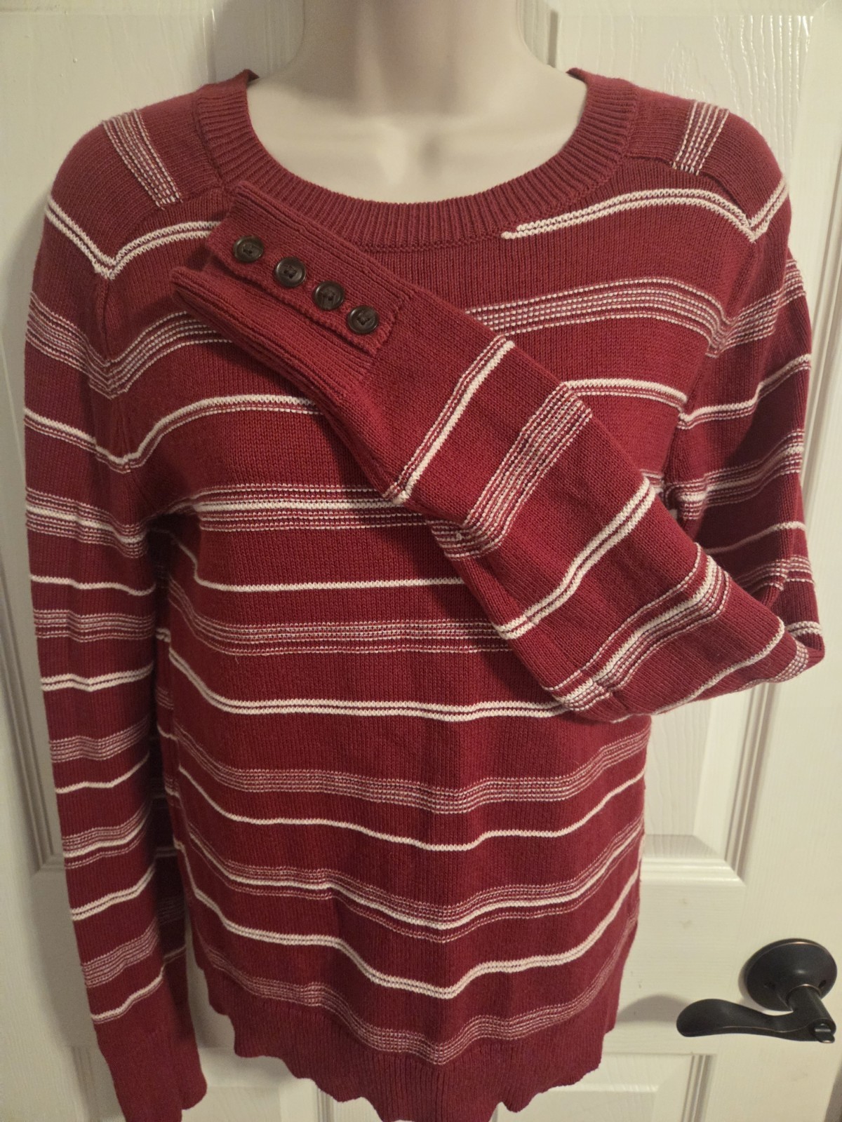 Pendleton Woolen Mills Striped Textured Knit Swea… - image 2