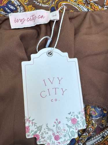 Nuevo con etiquetas Vestido Ivy City Co Talla Grande Payton Tela Transparente Completamente Forrado Estampado Paisley - Imagen 19 de 24