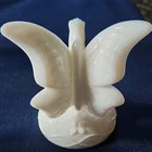 Fenton White glass butterfly ring holder.Solid Glossy finish