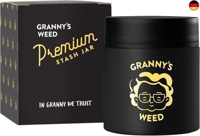 Granny's  Premium Stash Jar | Omas Kräuterglas | Bis zu 8 Gramm F