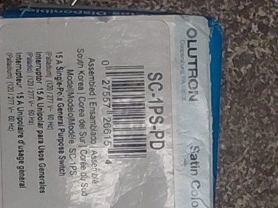 Lutron, SC-1PS-PD, Single Pole Switch, Palladium