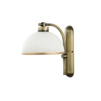 Wandlampe In Messing Antik Glas Schirm Jugendstil Wandleuchte Flur Wohnzimmer
