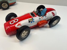 JAPAN ALPS 1950  S TIN TOY INDY 500 RACE CAR LITHO SPEED CHALLENGER NO.8 MERCEDES