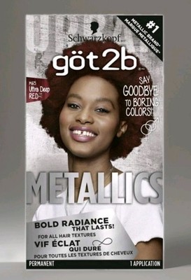 Got2B Metallics Permanent Hair Color M65 Ultra Deep Red - New Sealed - Free Ship