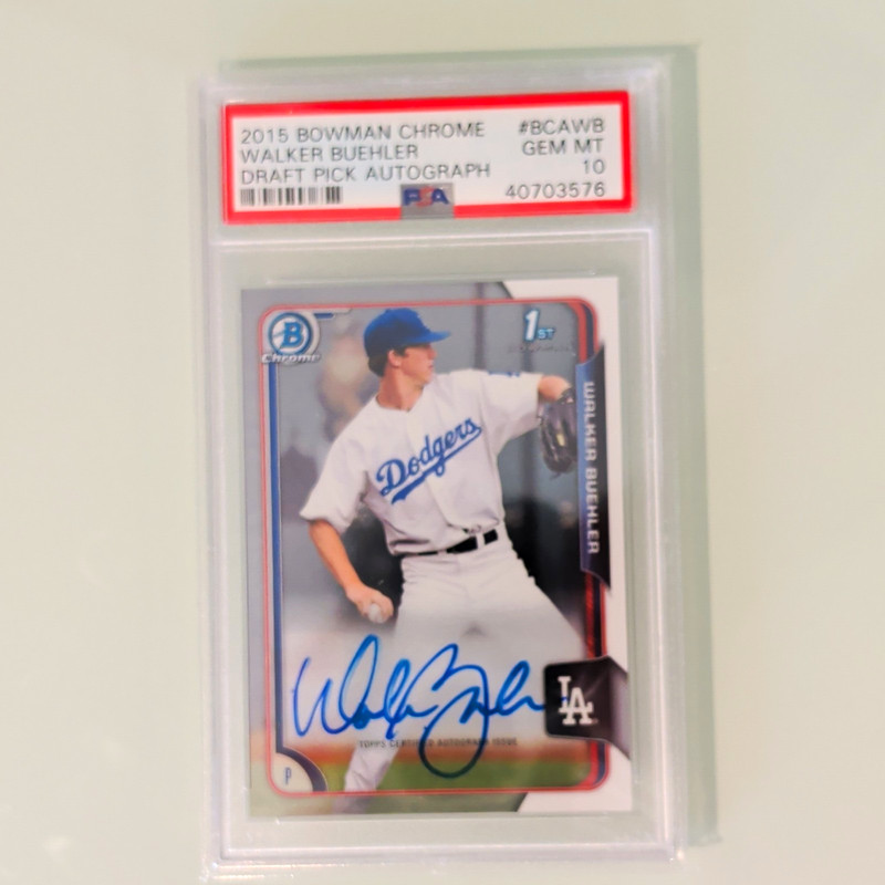 Bowman Chrome 2015 Walker Buehler Rookie Auto #BCA-WB Dodgers PSA 10 40703576