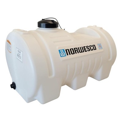 Norwesco 46 Gallon Horizontal Leg Utility Tank, Water Storage Container, White