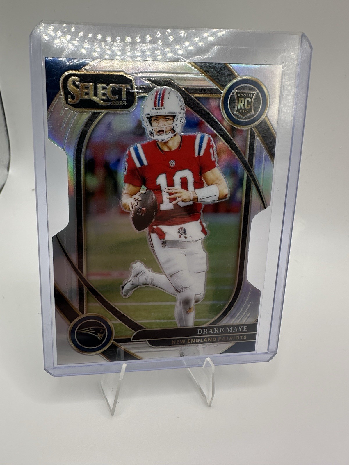 2024 Panini Select - Club Level Drake Maye #218 Silver Prizm Die-Cut (RC)