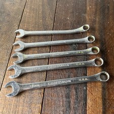 Craftsman Professional 5 Piece Metric Combination Wrench Set Usa