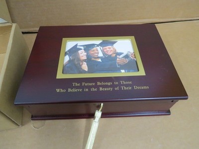 Papyrus Wooden Graduation Keepsake Photo Box by Jordan Mark New In Box