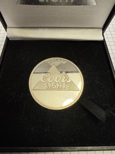RARE Coors Light .695oz Silver Bullet Promotional Coin in Display Case