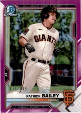 Patrick Bailey 2021 Bowman Fuchsia Prospect Chrome Refractor #BCP-108 116/199