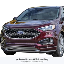 For Ford Edge 19-24 APG 1-Pc Polished 8x6 mm Horizontal Billet Bumper Grille