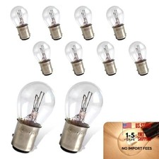 Pack-10 Car 1157 Brake Light Bulb, P21/5W BAY15D Dual Contact High 10 PCS White