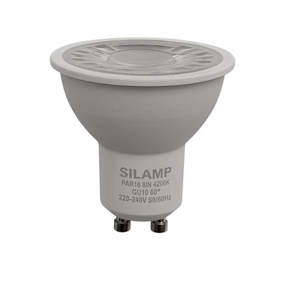 SILAMP Lampadina LED SMD 8W PAR16 attacco GU10 220V faretto led gu10 M10-GU10-8W