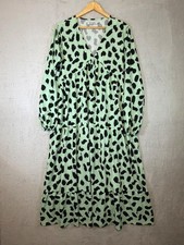 Gini London Mint Green Animal Print Tiered Maxi Dress Size XL XXL Boho Summer