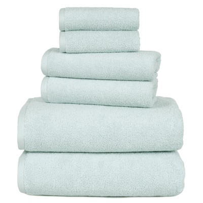 100 Percent Cotton Towel Set, Zero Twist, Soft and Absorbent 6 Piece Set With...